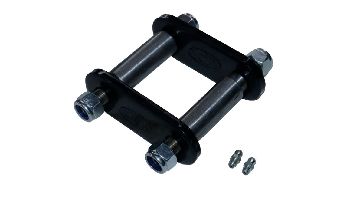 SHACKLE ASSEMBLY TATA ACE W/SOLID PLATE W/BI METAL BUSH