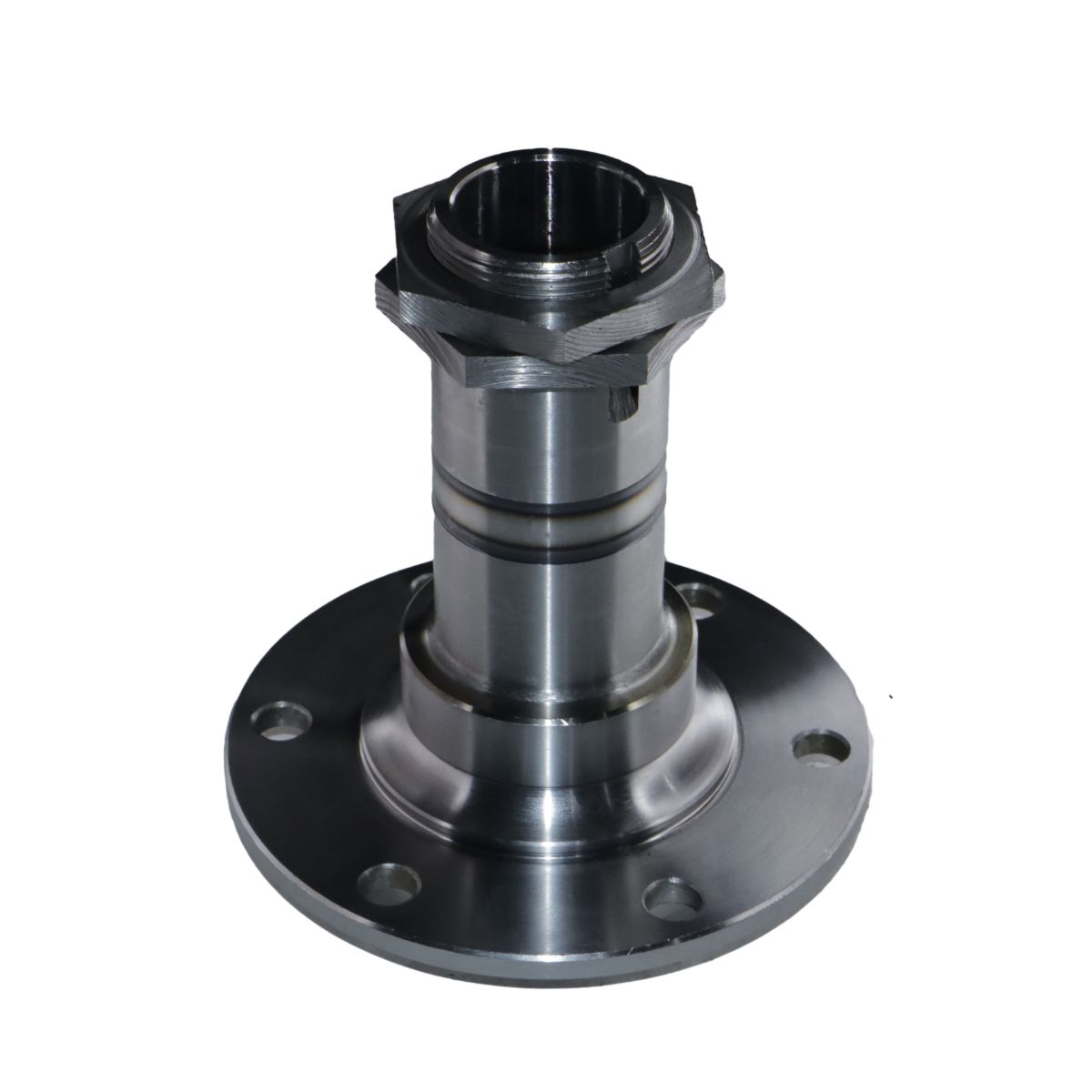 FRONT SPINDLE JEEP UTILITY (INDUCTION HARDENED EN8 ALLOY) W/ DOUBLE CHECK NUT