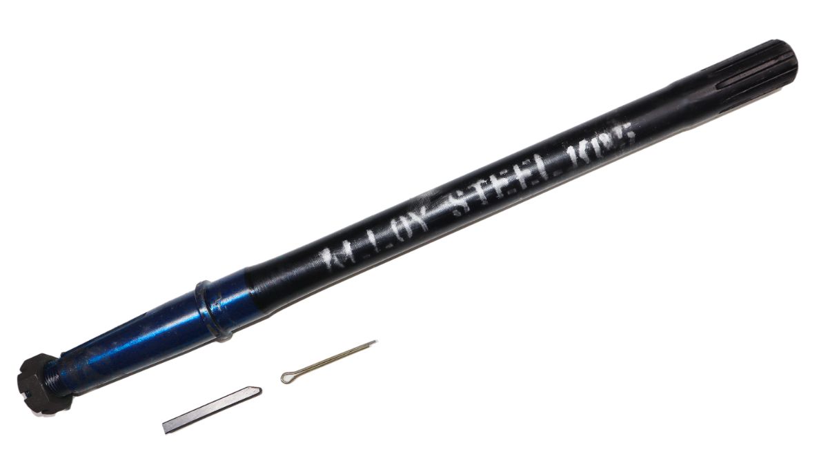 AXLE JEEP WILLY 10 TEETH SMALL W/NUT + CARTER