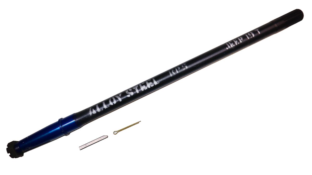 AXLE JEEP WILLY 19 TEETH BIG W/NUT + CARTER