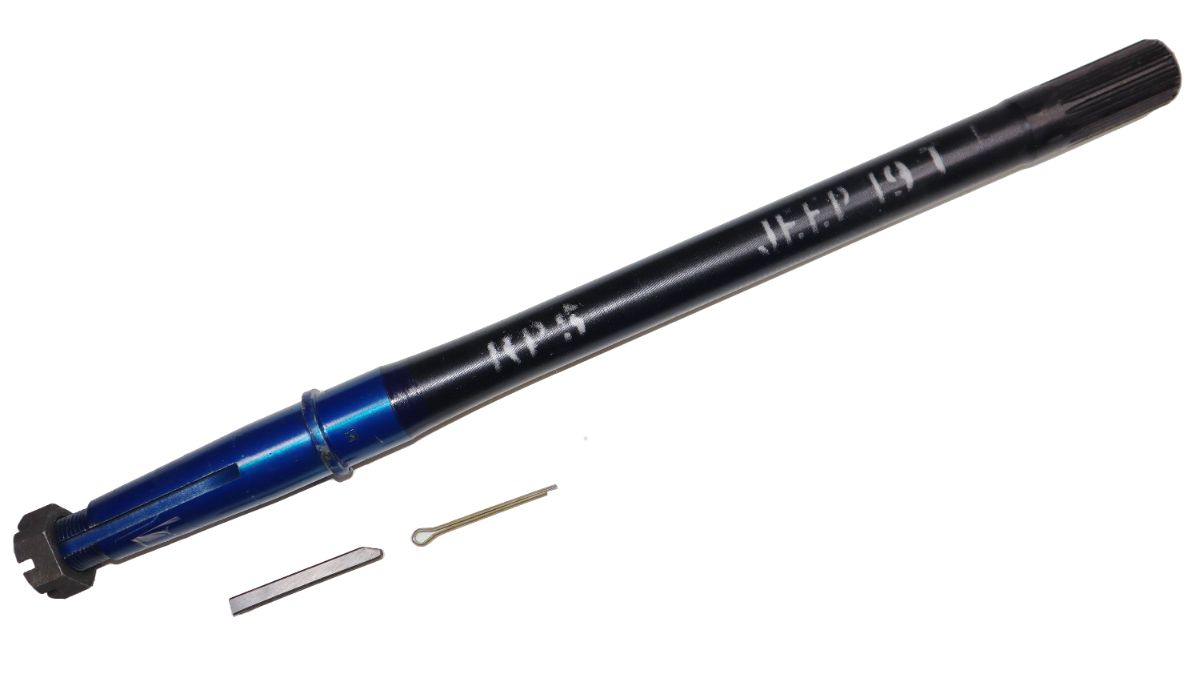 AXLE JEEP WILLY 19 TEETH SMALL W/NUT + CARTER